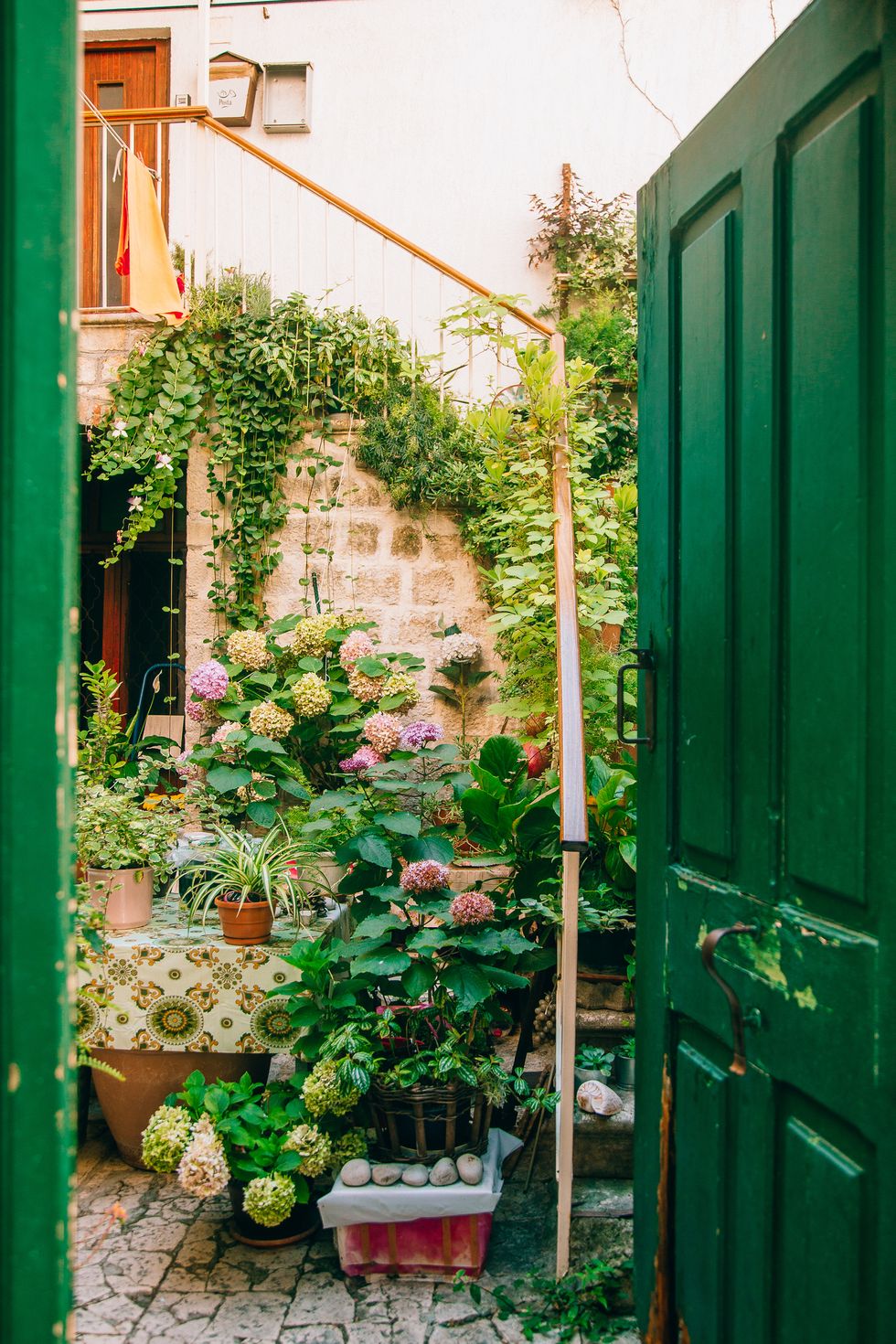 entrance to the beautiful small garden